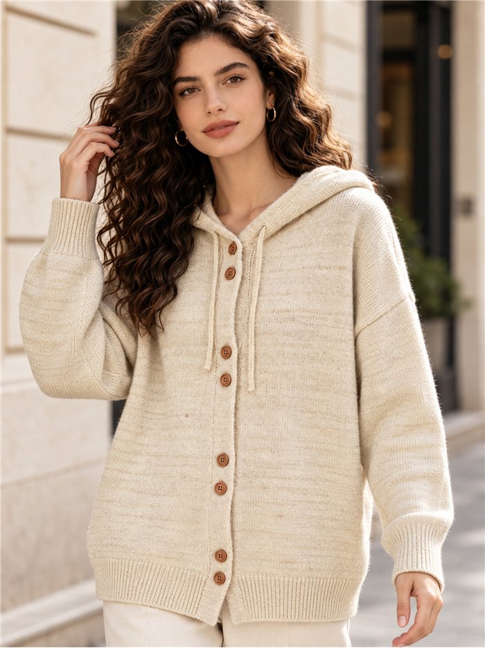 Chaqueta de punto con capucha