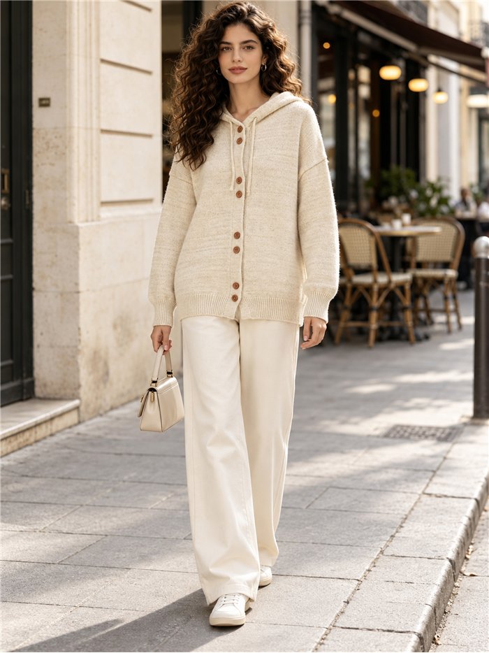 Chaqueta de punto con capucha