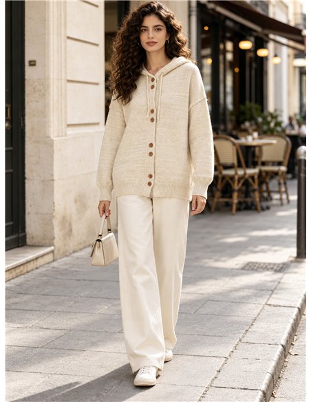 Chaqueta de punto con capucha