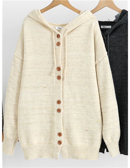 Chaqueta de punto con capucha