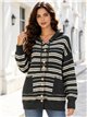 Chaqueta de punto con capucha rayas
