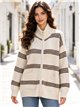 Giacca a maglia a righe oversize