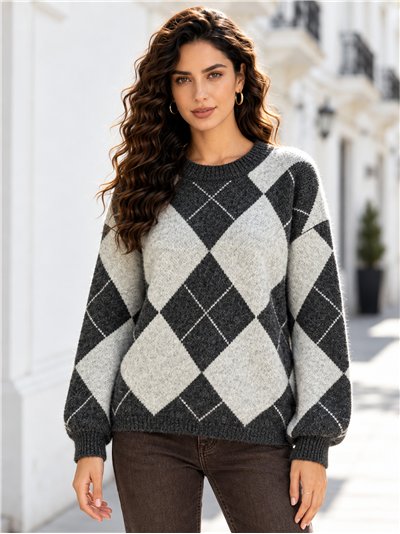 Rautenstrickpullover