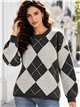 pull en maille diamant