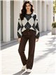 pull en maille diamant