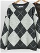 pull en maille diamant