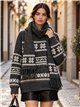 Nordic knit sweater and scarf set