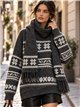 Nordic knit sweater and scarf set