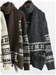 Nordic knit sweater and scarf set