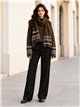 Jacquard sweater and scarf set