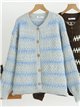 Chaqueta de punto jacquard geométrico
