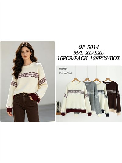 Jersey de punto con cenefa jacquard 2