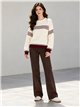 Jersey de punto con cenefa jacquard