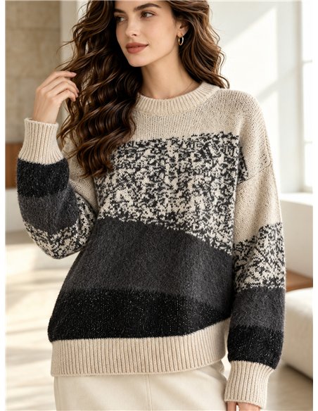 Jersey de punto efecto degradado