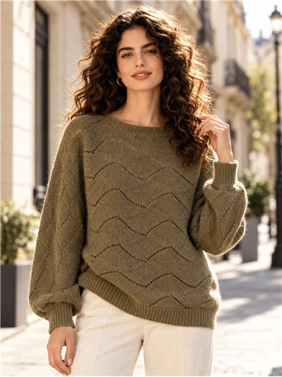 Jersey de punto calado ondulado