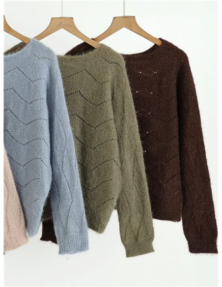 Jersey de punto calado ondulado