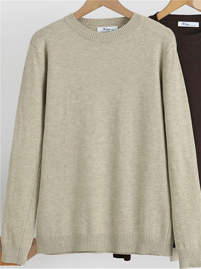 Jersey básico cuello redondo
