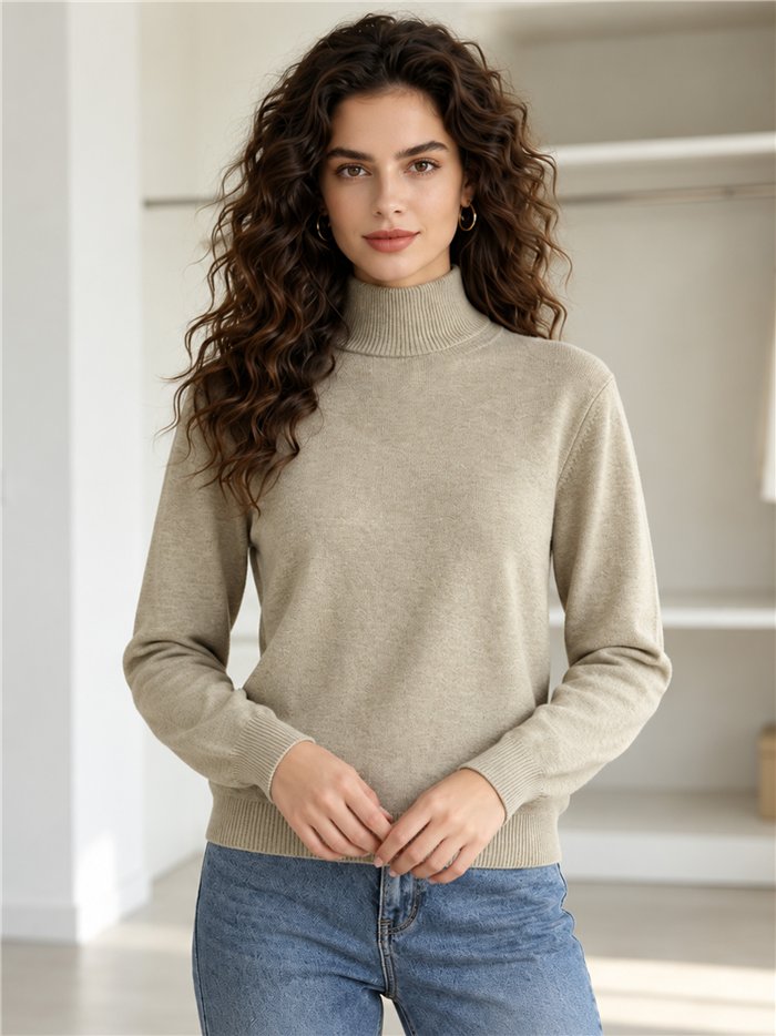 Jersey básico cuello alto