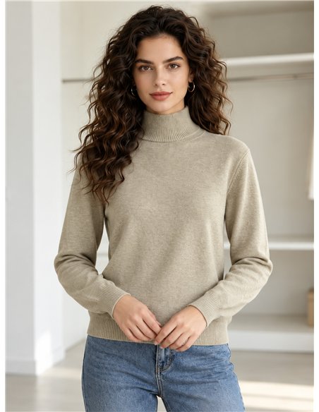 Jersey básico cuello alto