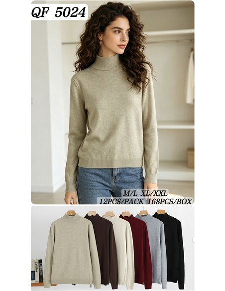 Jersey básico cuello alto