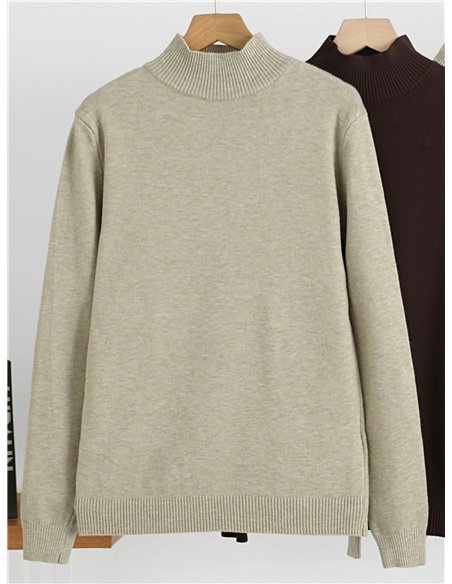 Jersey básico cuello alto