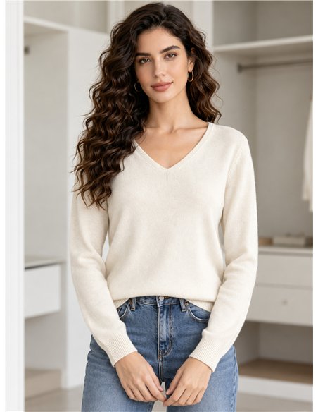 Jersey básico cuello pico
