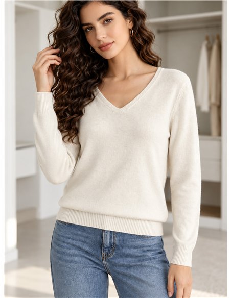 Jersey básico cuello pico