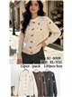 Chaqueta de punto con flores bordadas