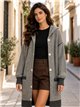 Chaqueta larga de punto rayas