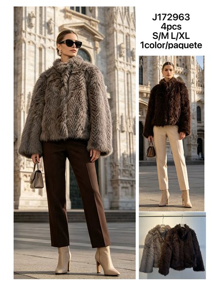 Chaqueta corta de pelo