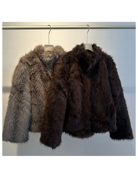 Chaqueta corta de pelo