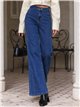 Jeans mit weitem Bein und überkreuztem Bund