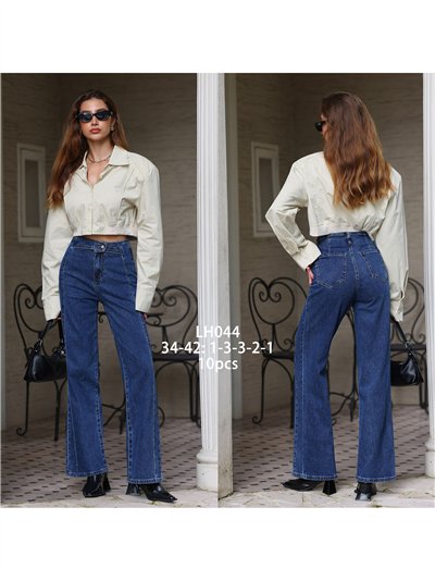 Jeans mit weitem Bein und überkreuztem Bund 2
