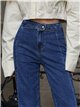 Jeans mit weitem Bein und überkreuztem Bund