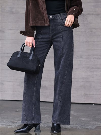 Charcoal wide leg jeans