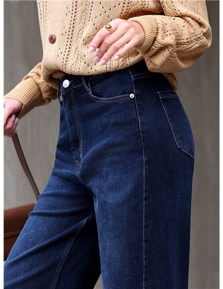 Jeans balloon azul oscuro
