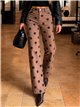 Jeans wide leg lunares