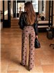 Jeans wide leg lunares