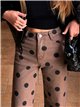 Jeans wide leg lunares