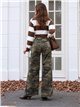 Camouflage-Jeans mit weitem Bein