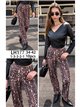 Jeans wide leg estampado animal