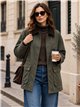 Parka encerada cuello pana