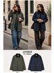 Parka encerada cuello pana