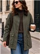 Parka encerada cuello pana