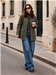 Parka encerada cuello pana