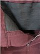Jeans wide leg vino con faja y bolsillos