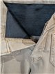 Jeans wide leg beige con faja y bolsillos