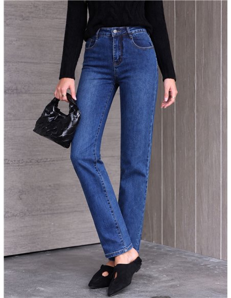 Jeans básicos con faja efecto vientre plano