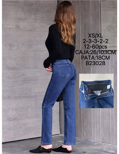 Jeans básicos con faja efecto vientre plano