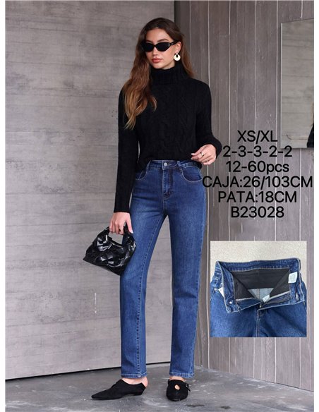 Jeans básicos con faja efecto vientre plano